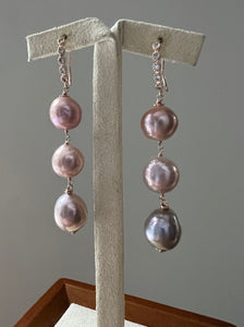 Pearl Drops Pink Pearls 14kRGF Earrings