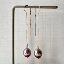 Load image into Gallery viewer, Gold Lustre AAA Edison Pearls on 14kGF Threaders