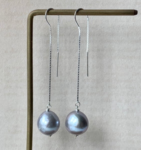 Silver Baroque Pearls 925 Silver Threaders