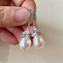 Load image into Gallery viewer, AAA Cream Pearls with Gemstones 925 Silver Pearls