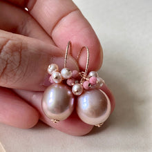 Load image into Gallery viewer, AAA Pink Edison Pearls, Rhodocrosite 14kRGF
