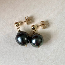 Load image into Gallery viewer, Classic Dark AAA Tahitian Baroque Pearls 14kGF