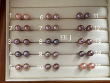 Load image into Gallery viewer, Perfect Round 9-9.5mm Top Edison Pearl Earring Studs