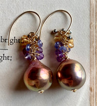 Load image into Gallery viewer, Gold Metallic Pearls &amp; Gemstone Rondelles on 14k Gold Filled
