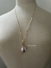 Load image into Gallery viewer, Pink-Peach Rainbow Baroque Pearl 14kGF Necklace