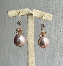 Load image into Gallery viewer, Pink-Peach Edison Pearls &amp; Gems 14kGF Earrings