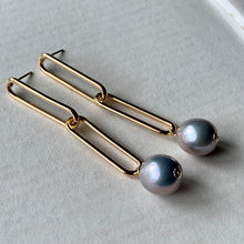 Load image into Gallery viewer, Silver Baroque Pearls on Starement Gold Links