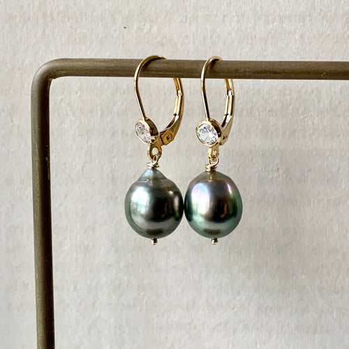 AAA Large Tahitian Peacock Pearls 14kGF