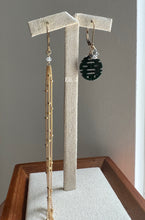 Load image into Gallery viewer, Exclusive Deep Green 喜喜, Diamond Drops, Gemstone Tassel 14kGF Earrings