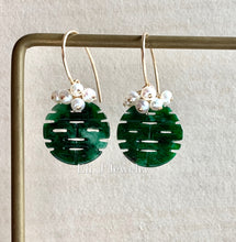 Load image into Gallery viewer, 喜喜 #4: Double Happiness Old-Mine Jade &amp; Pearls