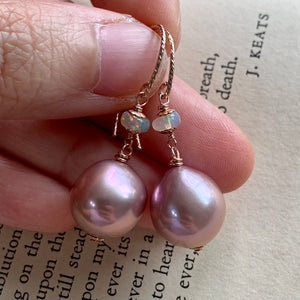 Sweet Pink Pearls & Opal on 14k Rose Gold Filled