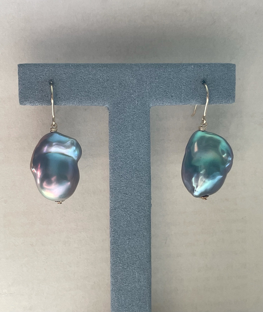 Silver Baroque Pearls 14kGF Earrings