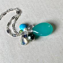 Load image into Gallery viewer, AAA Tahitian Pearl &amp; Ocean-Inspired Gems 925 Sterling Silver Necklace