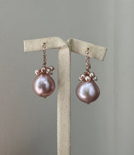 Load image into Gallery viewer, Large Pink Edison Pearls 14kRGF Earrings