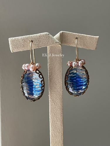 Rivere: Vintage German Glass Gems & Pink Pearls