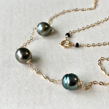 Load image into Gallery viewer, Trio Tahitian Pearl Necklace 14kGF