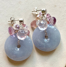 Load image into Gallery viewer, Lavender Jade Donuts &amp; Pink Gemstones for M.