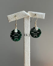 Load image into Gallery viewer, Exclusive to Eli. J: 18k SOLID GOLD 喜喜Xuangxi Jade, Silver Diamonds, Earrings
