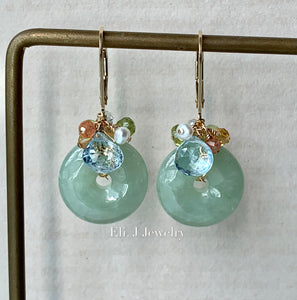 Eli. J Signature: Apple-Green Type A Jade & Gems 14kGF