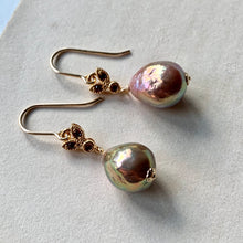 Load image into Gallery viewer, Unicorn Rainbow Lustre Edison Pearls &amp; Bee 14kGF