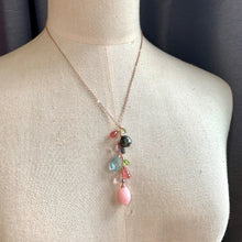 Load image into Gallery viewer, AA Circle Tahitian Pearl, Pink Opal &amp; Gemstones 14kRGF Necklace