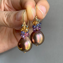 Load image into Gallery viewer, Gold Metallic Pearls &amp; Gemstone Rondelles on 14k Gold Filled