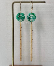 Load image into Gallery viewer, 喜喜 #9: Green Jade &amp; 14kGF Tassels