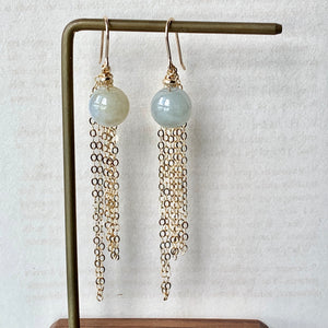 Honey Yellow Jade Apples & Tassels 14kGF