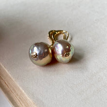 Load image into Gallery viewer, Pink Rainbow Edison Pearl Earrings Gold
