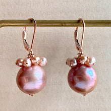 Load image into Gallery viewer, Bronze-Pink Edison Pearls &amp; Blush Peach Baby Pearls on 14kRGF
