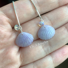 Load image into Gallery viewer, Eli. J Exclusive: Lavender Type A Jade Shells, Opal 925 Silver Threader Earrings