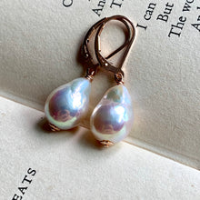 Load image into Gallery viewer, White Pink- Lustre Small Pearls on 14k Rose Gold Filled
