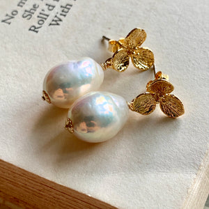 White Edison Pearls on Flowers