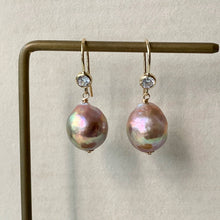 Load image into Gallery viewer, AAA Rainbow Pink Edison Pearls 14kGF Earrings