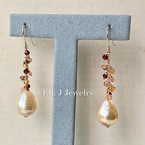 Autumn Gemstones Peach Edison Pearls 14kRGF