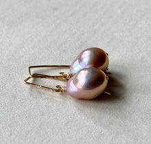 Load image into Gallery viewer, Pink AAA Edison Pearls (Hand Forged) 14kGF Earrings