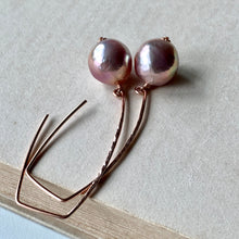 Load image into Gallery viewer, Unicorn Pink Edison Pearls (Hand Forged) 14kRose GF Earrings