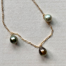 Load image into Gallery viewer, OOAK AA Tahitian “Autumn” 14kGF Necklace