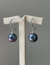 Load image into Gallery viewer, Blue-Dark Freshwater Pearls on Silver