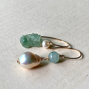 Icy Jade Pixiu & Pearls