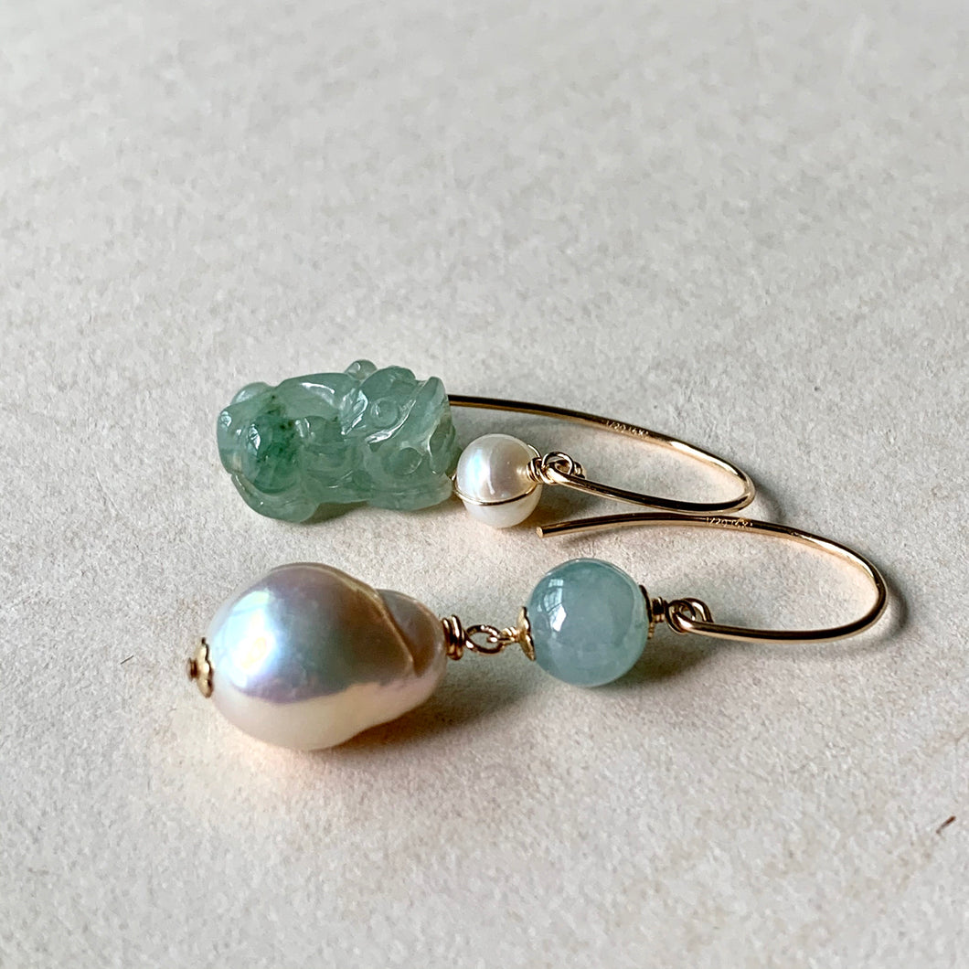 Icy Jade Pixiu & Pearls