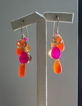 Load image into Gallery viewer, Carnelian, Pink Chalcedony, Citrine 14kGF Earrings