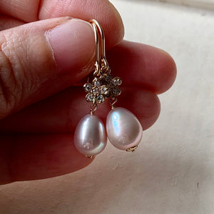 Blush Freshwater Pearls Gold Flower 14kGF