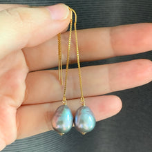 Load image into Gallery viewer, Silver Baroque Pearls on 14kGF Threaders
