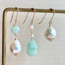 Load image into Gallery viewer, Type A Jade Piggie &amp; Pearls Set