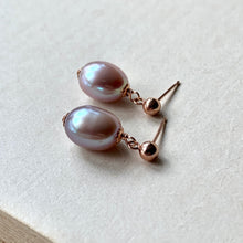 Load image into Gallery viewer, Lavender Freshwater Pearls on 14k RGF