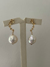 Load image into Gallery viewer, Ivory Pearls on Cascading Floral Studs