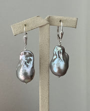 Load image into Gallery viewer, Silver-Blue Baroque Pearls 925 Silver Earrings
