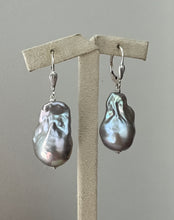Load image into Gallery viewer, Silver-Blue Baroque Pearls 925 Silver Earrings