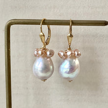 Load image into Gallery viewer, White Baroque &amp; Pink Pearls 14kGF